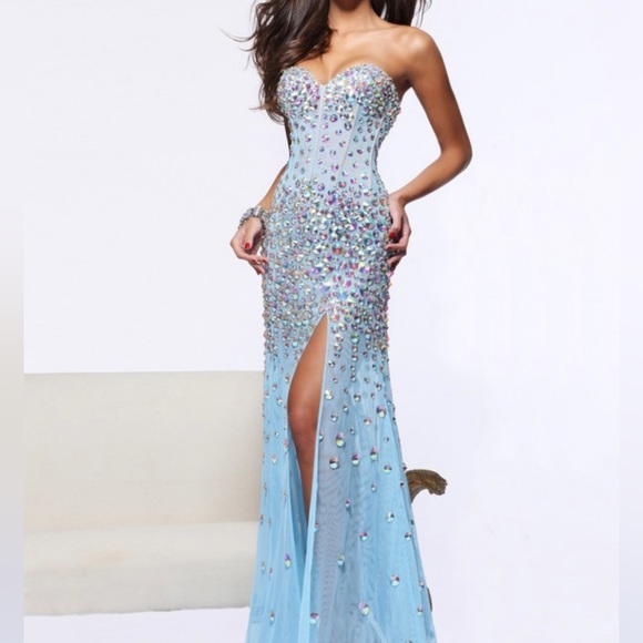 Sherri Hill Dresses & Skirts - New Sherri Hill Light Blue Dress Sz 6 Prom Dance Lux Dress